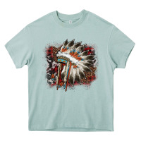 Arona İndian Headress Cowhide Heavy Core Tee - AdoDesignShop