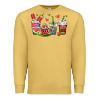 Antique Gold watermelon summer coffee cups Premium Sweatshirt - OliviaCreatesArt