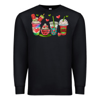 Black watermelon summer coffee cups Premium Sweatshirt - OliviaCreatesArt