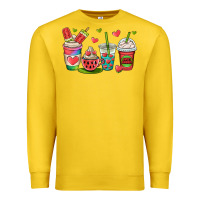 Lemon watermelon summer coffee cups Premium Sweatshirt - OliviaCreatesArt