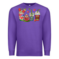 Purple watermelon summer coffee cups Premium Sweatshirt - OliviaCreatesArt