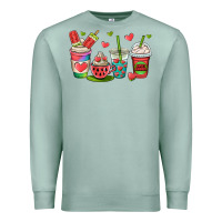 Seafoam watermelon summer coffee cups Premium Sweatshirt - OliviaCreatesArt