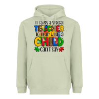 Matcha it takes a special teacher to hear what a child can't say Heavyweight Hoodie - OliviaCreatesArt