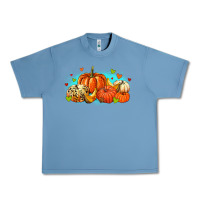 Pebble Blue thankful pumpkins Urban Heavy Tee - MaliasSmallBusiness