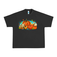 Pigment Black thankful pumpkins Urban Heavy Tee - MaliasSmallBusiness