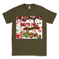 Army Green North Pole Hot Chocolate christmas Classic Tee - MaliasSmallBusiness
