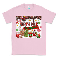 Bubblegum Pink North Pole Hot Chocolate christmas Classic Tee - MaliasSmallBusiness