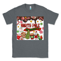 Charcoal Heather North Pole Hot Chocolate christmas Classic Tee - MaliasSmallBusiness