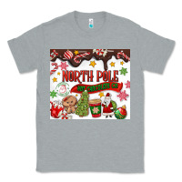 Heather Grey North Pole Hot Chocolate christmas Classic Tee - MaliasSmallBusiness