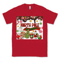 Red North Pole Hot Chocolate christmas Classic Tee - MaliasSmallBusiness