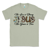 Matcha His Love is Strong Jesus His Grace is Free Classic Tee - CowhideDigitalArt