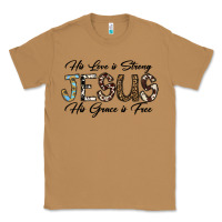 Toasted Coconut His Love is Strong Jesus His Grace is Free Classic Tee - CowhideDigitalArt