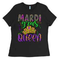 Black mardi gras queen Ladies Tee - Artiststas