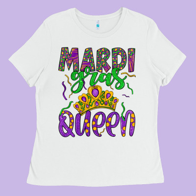 Mardi Gras Queen Ladies Tee Designed By Artiststas