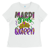 White mardi gras queen Ladies Tee - Artiststas