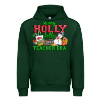 Forest Green In My Holly Jolly Teacher Era Urban Hoodie - CowhideDigitalArt