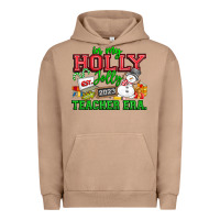 Pigment Burro In My Holly Jolly Teacher Era Urban Hoodie - CowhideDigitalArt