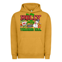 Pigment Peanut Butter In My Holly Jolly Teacher Era Urban Hoodie - CowhideDigitalArt