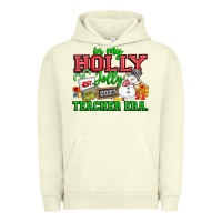 Pigment Pistachio In My Holly Jolly Teacher Era Urban Hoodie - CowhideDigitalArt