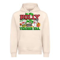 Sandshell In My Holly Jolly Teacher Era Urban Hoodie - CowhideDigitalArt