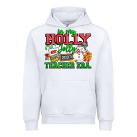 White In My Holly Jolly Teacher Era Urban Hoodie - CowhideDigitalArt