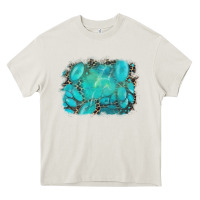 Cream turquoise leopard background Heavy Core Tee - AdoDesignShop