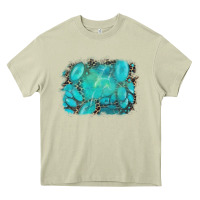 Mossy turquoise leopard background Heavy Core Tee - AdoDesignShop