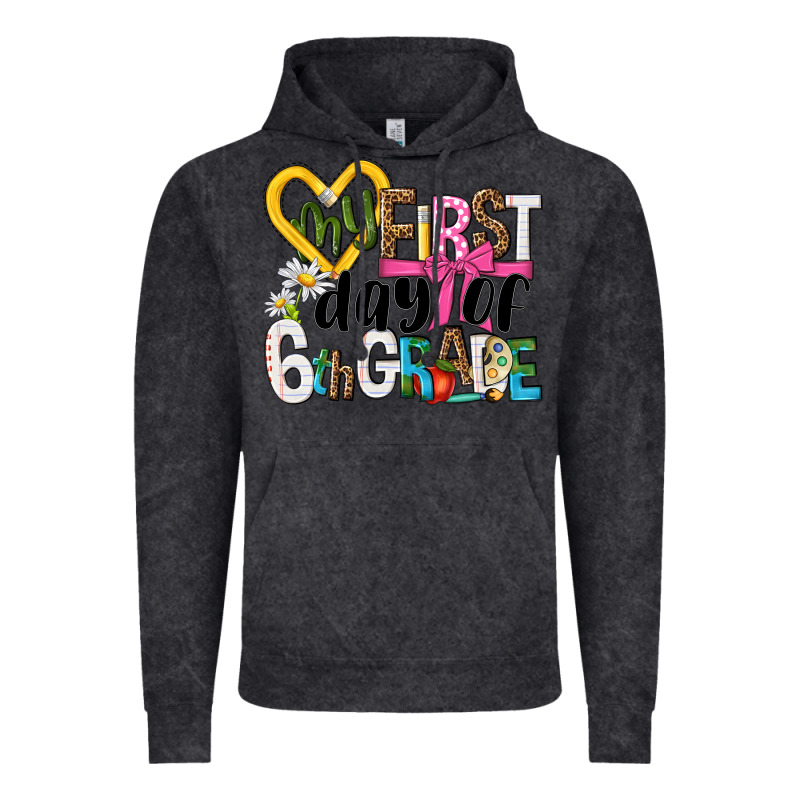 My First Day Of 6th Grade Vintage Hoodie by NancyCooperArtShop | Teevron
