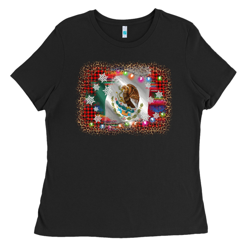 Mexico Flag Christmas Ladies Tee by AdoDesignShop | Teevron