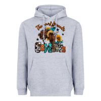 Heather Grey the world needs more cowboys Heavyweight Hoodie - OliviaCreatesArt