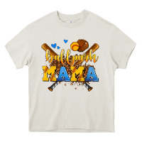 Cream ballpark mama Heavy Core Tee - AdoDesignShop