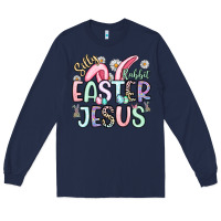Navy silly rabbit easter jesus Long Sleeve Tee - Artiststas