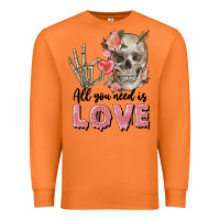 Carrot Skull all you need is love Premium Sweatshirt - FaDigitalArtStudio