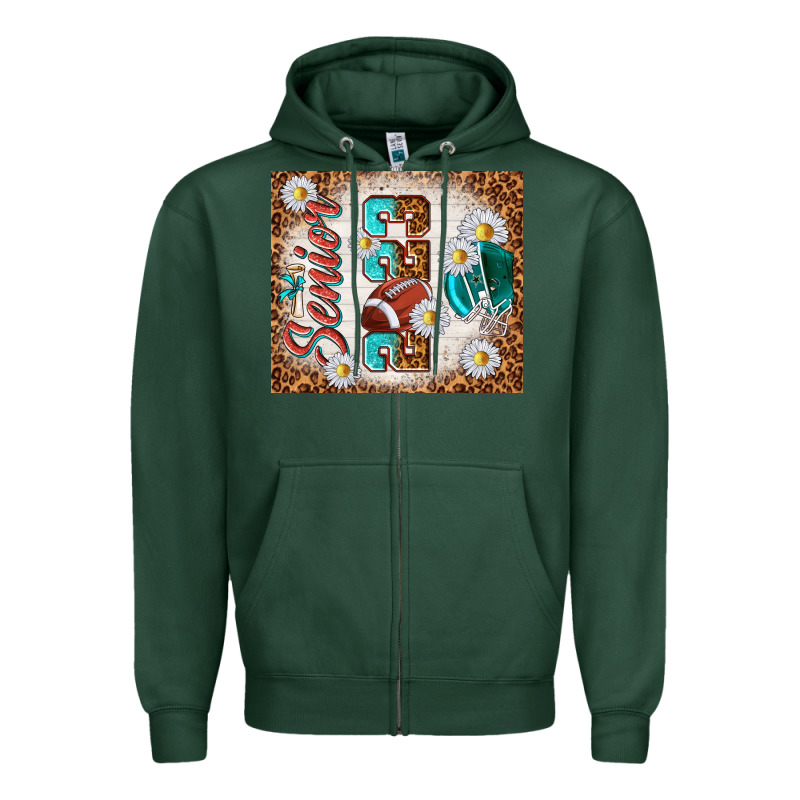 Senior 2023 Football Zipper Hoodie by TumblerDesignByShophia | Teevron