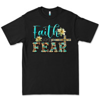 Black faith over fear with cross Premium Tee - BarkalooDesign
