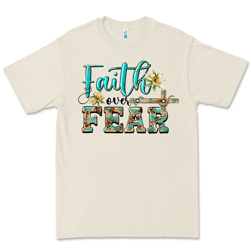 Faith Over Fear With Cross Premium Tee by BarkalooDesign | Teevron