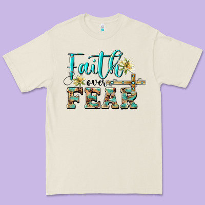 Faith Over Fear With Cross Premium Tee Designed By Barkaloodesign