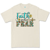 Bone faith over fear with cross Premium Tee - BarkalooDesign