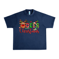 Navy Deer Christmas reindeer Urban Heavy Tee - NancyCooperArtShop