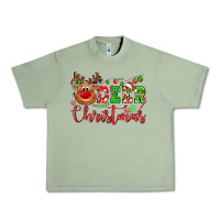 Oil Green Deer Christmas reindeer Urban Heavy Tee - NancyCooperArtShop
