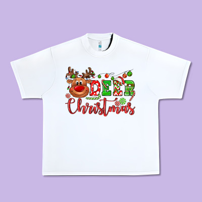 Deer Christmas Reindeer Urban Heavy Tee Designed By Nancycooperartshop
