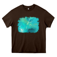 Chocolate Brown turquoise background Heavy Core Tee - AdoDesignShop