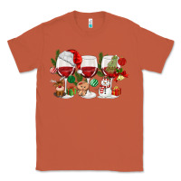 Copper Christmas Wine Glasses Classic Tee - MaliasSmallBusiness