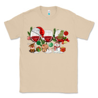 Mushroom Christmas Wine Glasses Classic Tee - MaliasSmallBusiness