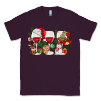 Plum Christmas Wine Glasses Classic Tee - MaliasSmallBusiness