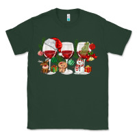 Sports Green Christmas Wine Glasses Classic Tee - MaliasSmallBusiness