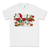 White Christmas Wine Glasses Classic Tee - MaliasSmallBusiness