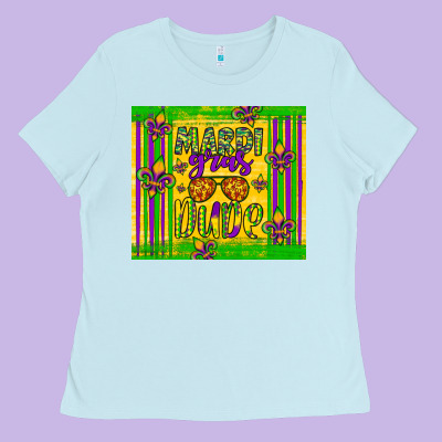 Mardi Gras Dude Ladies Tee Designed By Artiststas