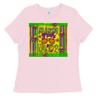 Bubblegum Pink mardi gras dude Ladies Tee - Artiststas
