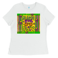 White mardi gras dude Ladies Tee - Artiststas